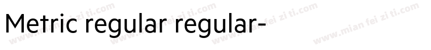 Metric regular regular字体转换
